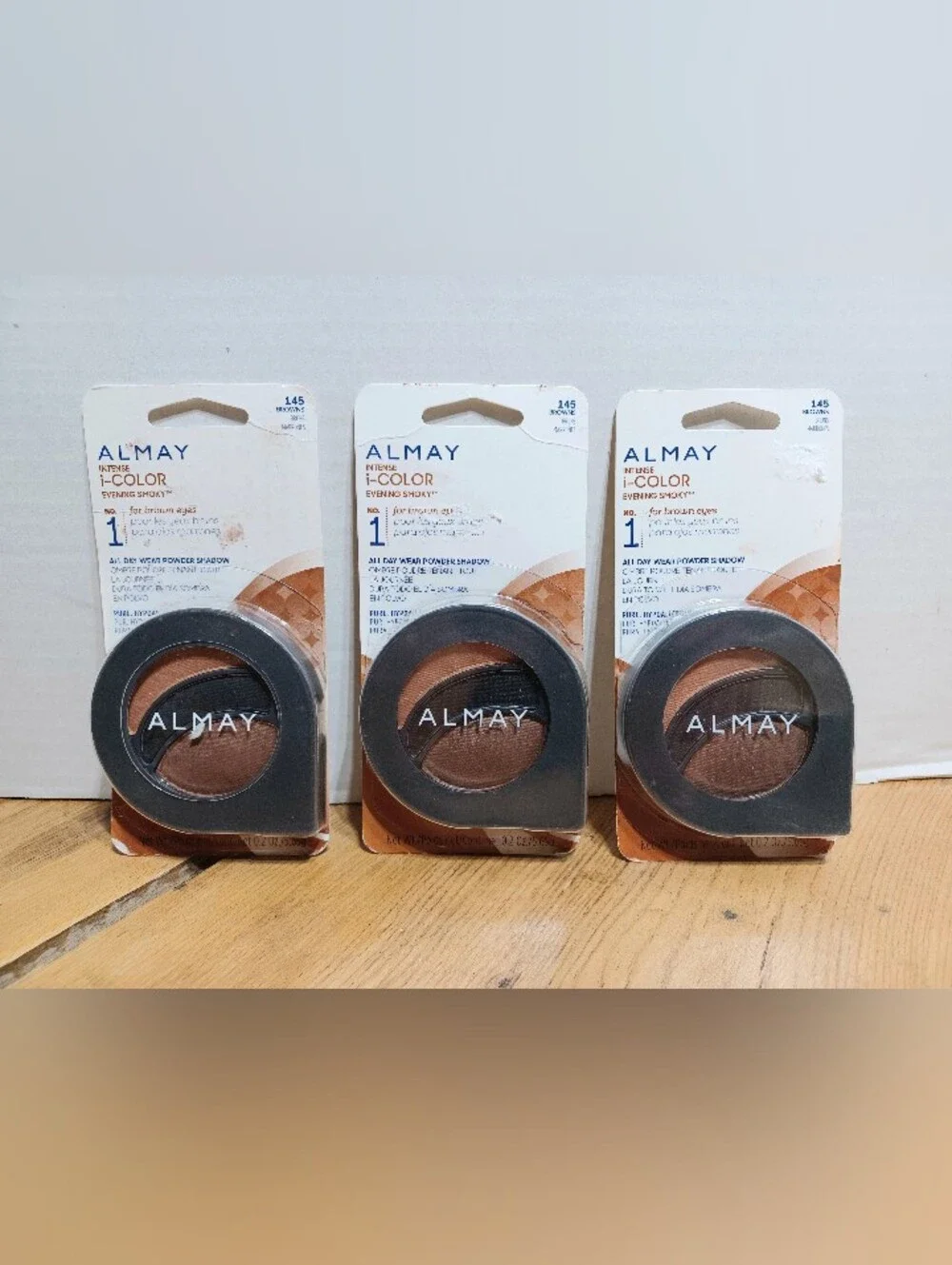 (3) ALMAY Intense I-Color Evening Smoky Powder Shadow For BROWN EYES #145 Browns